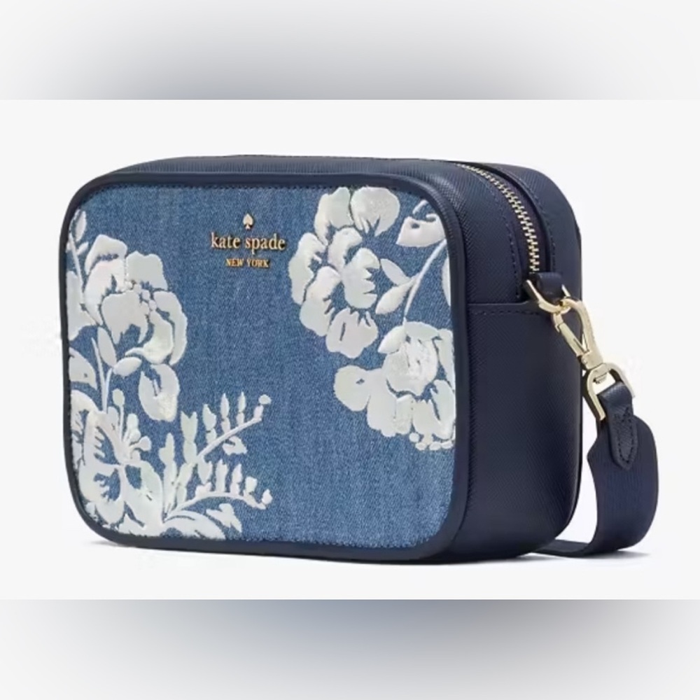 Kate Spade Blue Floral Crossbody Bag
